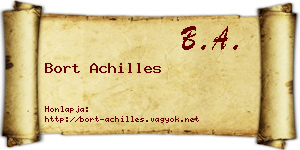 Bort Achilles névjegykártya
